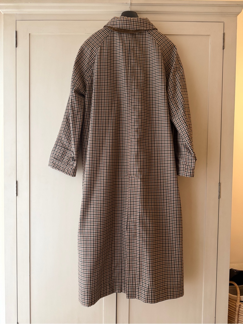 Zara Reversible Tan & Checked Trench Coat - Picture 10 of 12
